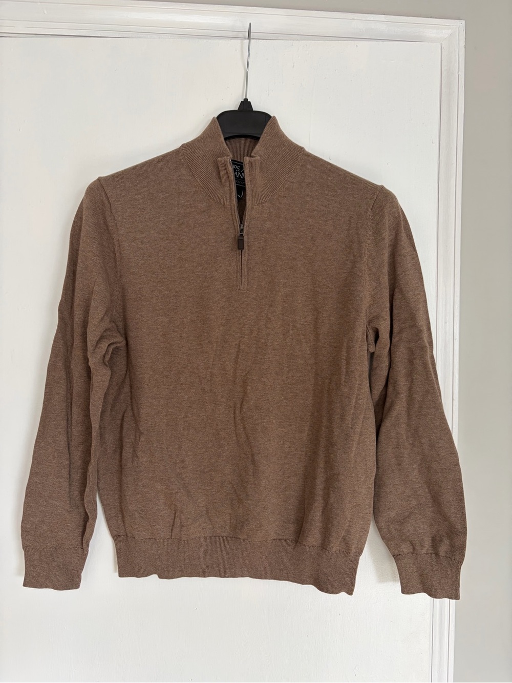 Joseph A Men's Brown Half-Zip Mock Neck Sweater
